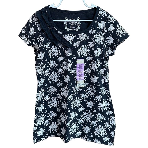 NWT, Arizona Jean Company Girl’s Medium 10/12 Capped Sleeve Tee - Picture 1 of 8